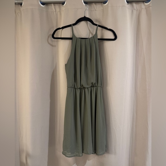 Blue Rain  Olive Green Sleeveless Dress - Picture 1 of 7